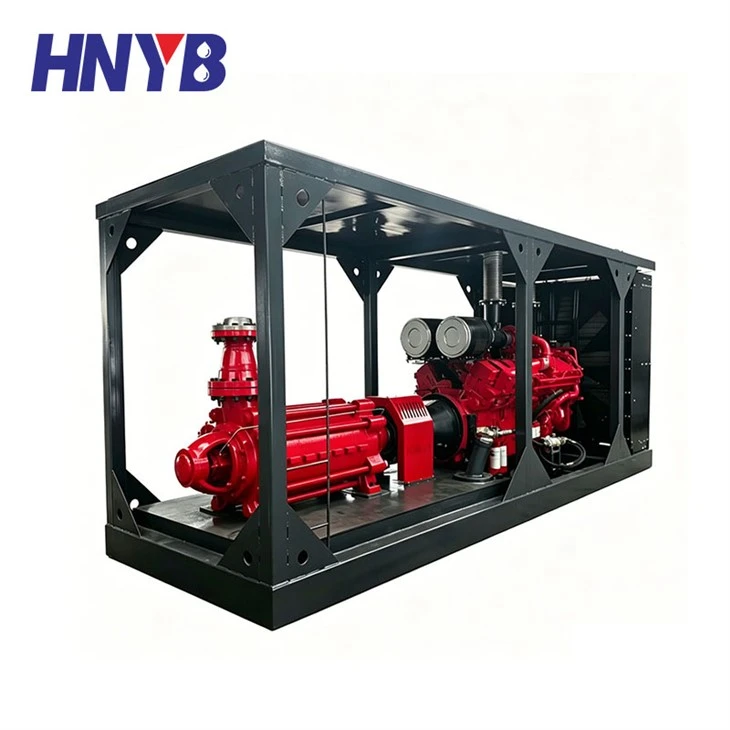 Bomba multietapa horizontal con motor diésel Cummins